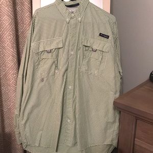 Men’s Columbia Green and blue button down